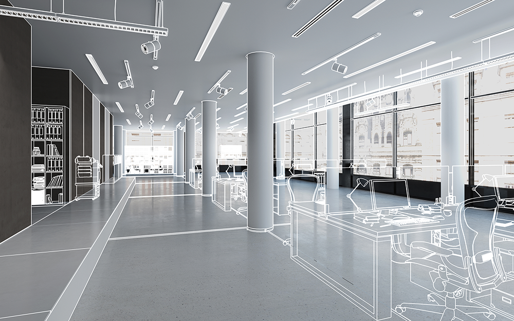 Planung von Büro