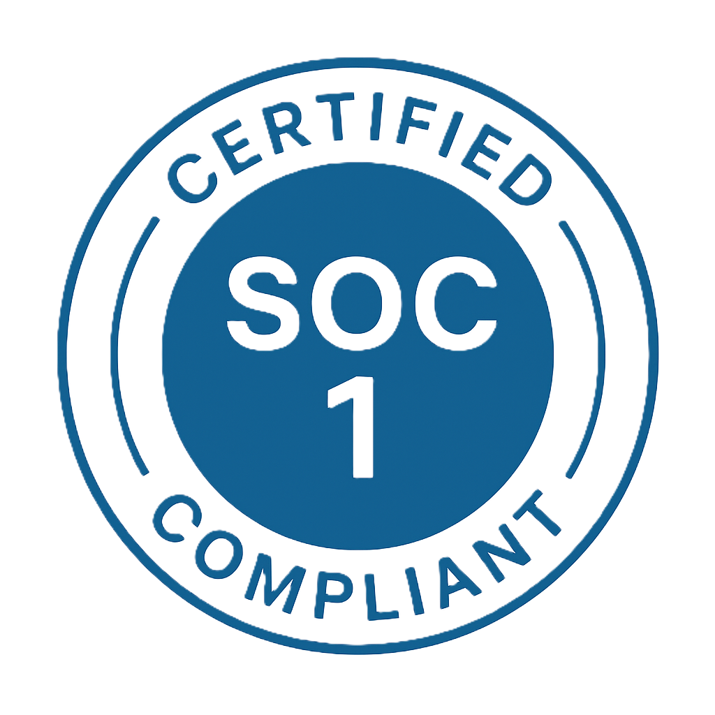 SOC 1 certificate badge